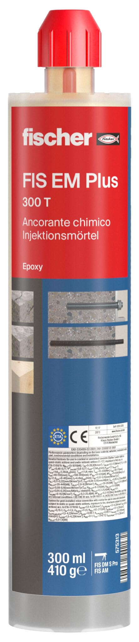 Fischer FIS EM Plus 300 T ancorante chimico 300 ml