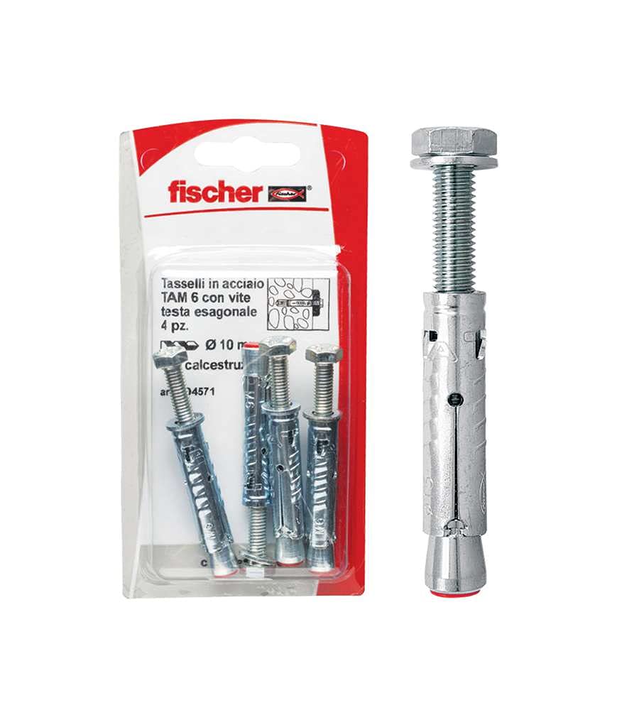 Fischer TA M 8 S/10 K tassello acciaio vite esagonale calcestruzzo