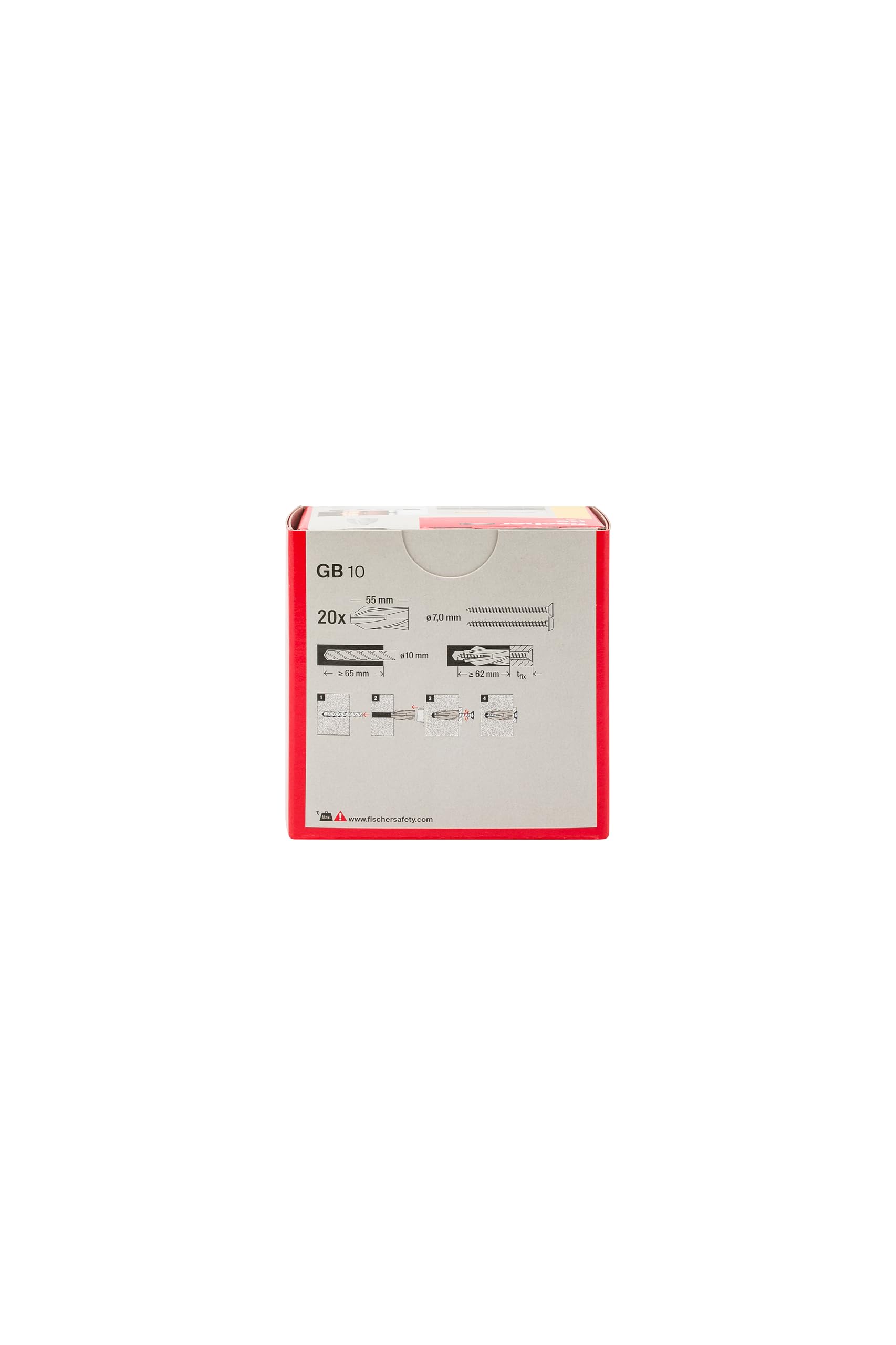 Fischer GB 10 tasselli gasbeton foro 10 mm 20 pz