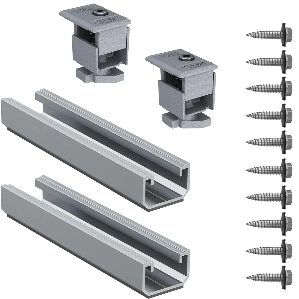 Fischer Solar Metal kit fissaggio pannelli solari lamiera 400 mm