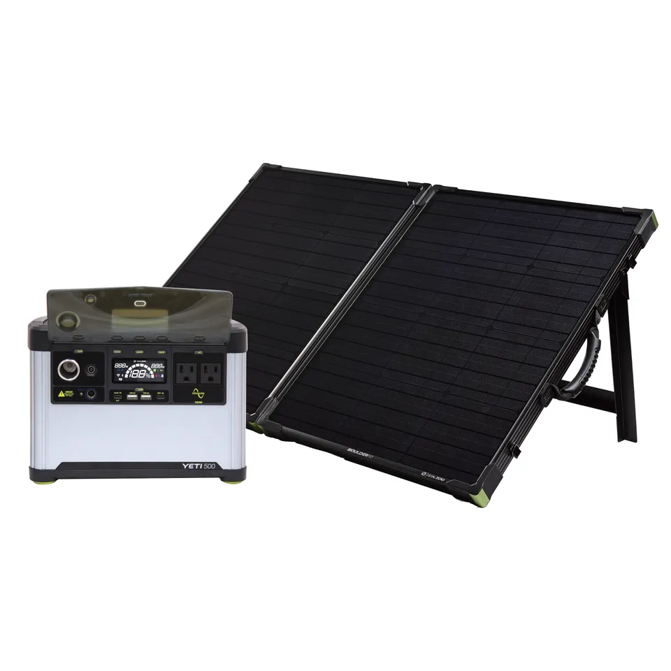 GoalZero Yeti 500 + Boulder 100 kit solare 499Wh valigia