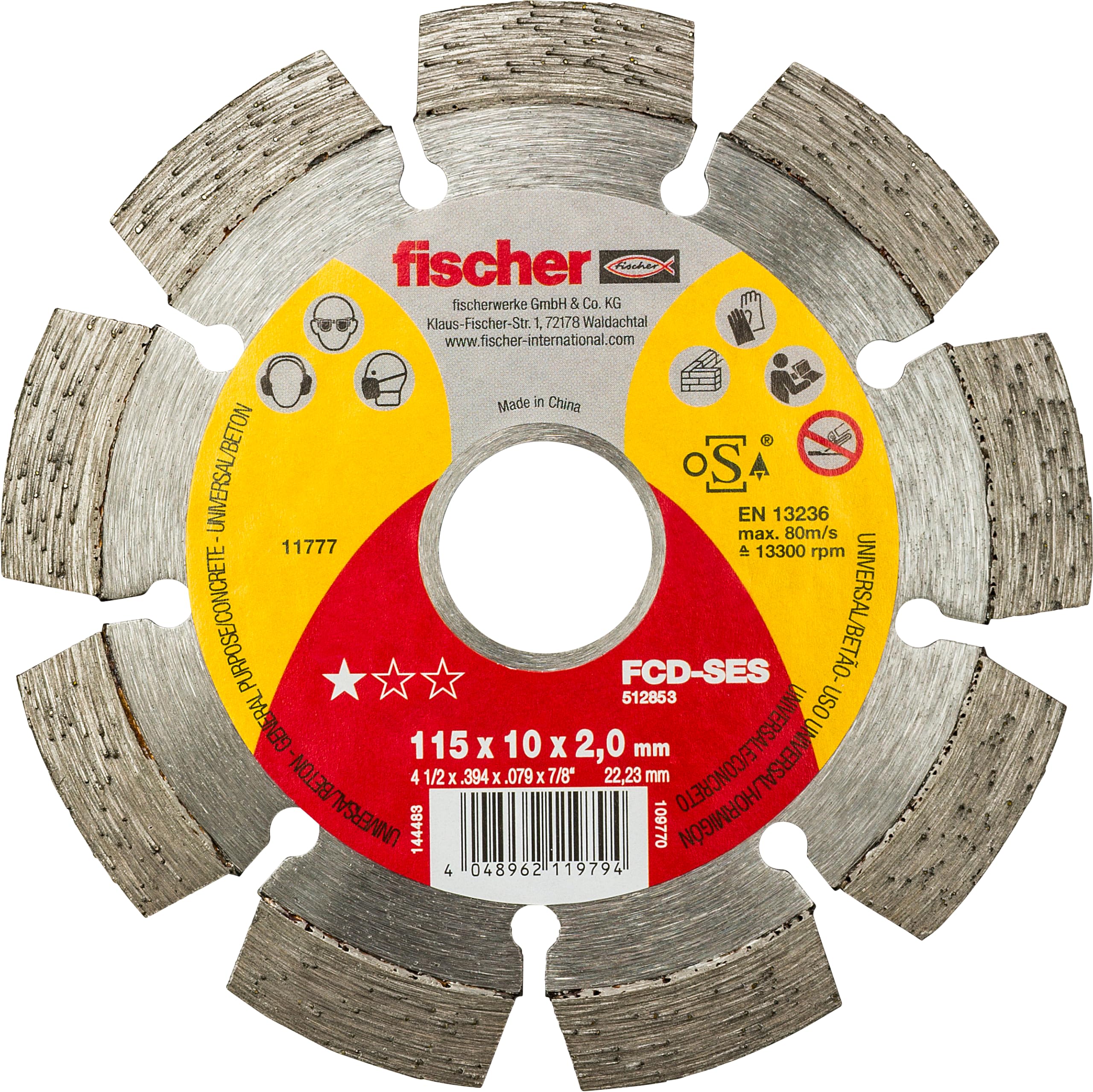 Fischer FCD-SES 115x2,0 disco diamantato cemento armato