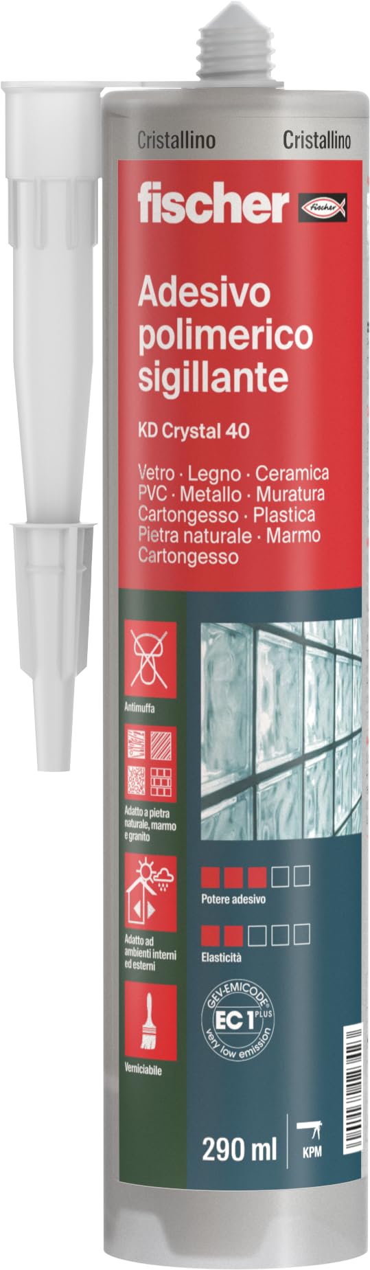 Fischer KD Clear 40 sigillante trasparente 290 ml