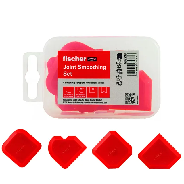 Fischer Set spatole silicone 4 pezzi fughe precise