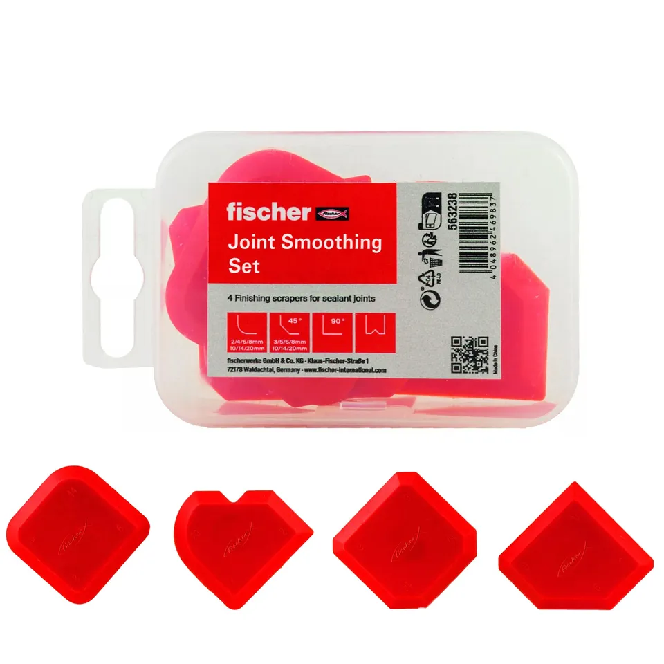 Fischer Set spatole silicone 4 pezzi fughe precise