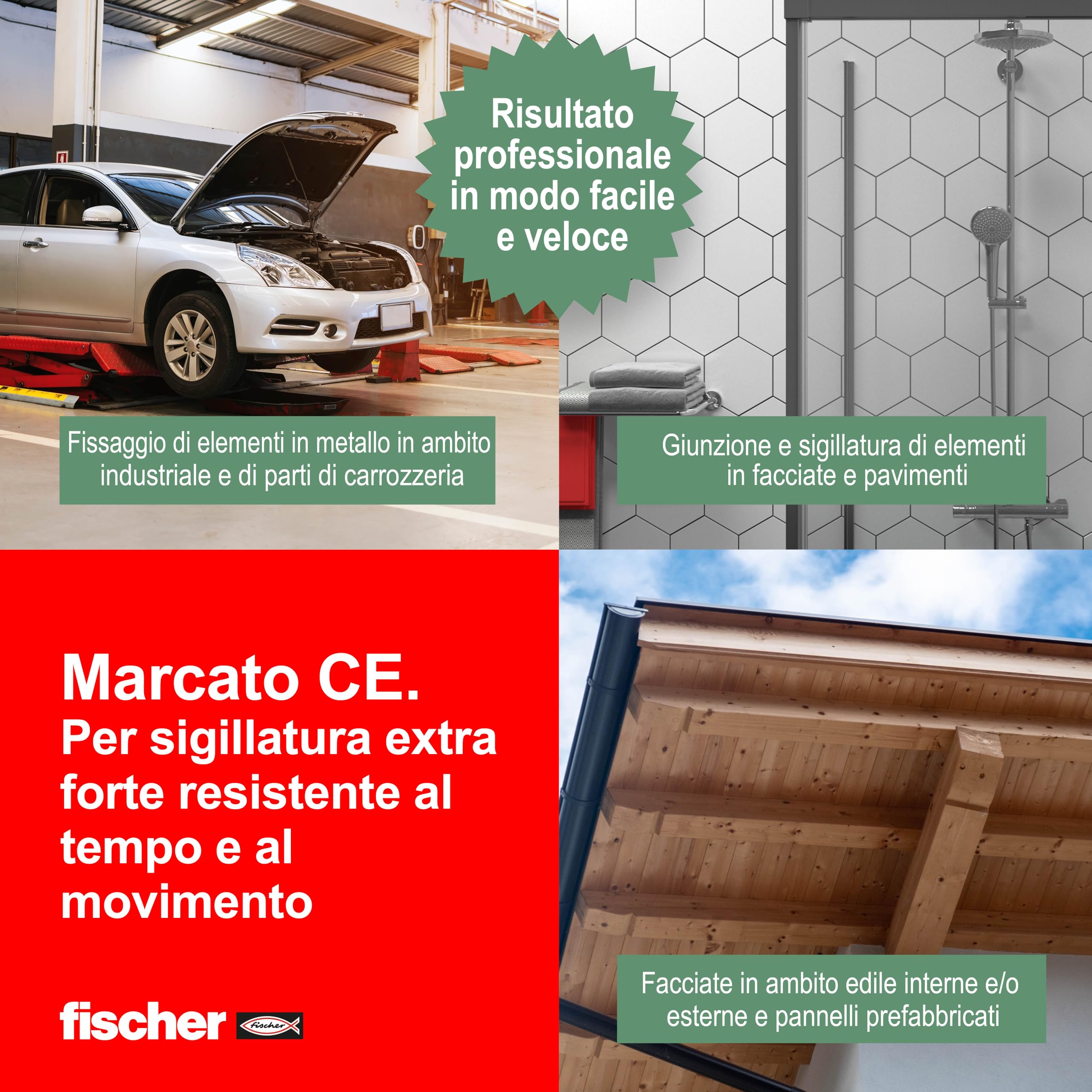 Fischer KD Ultra 60 adesivo sigillante bianco 290 ml